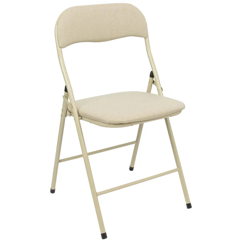 Velvet Folding Chair (Grey or Natural)