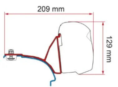 F43 Van Adapter VW T5/T6 with C-Rail