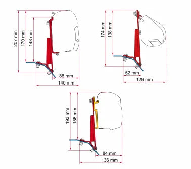 Fiamma F45s/F43Van/F35Pro Ford Custom Lift Roof RHD Adapter