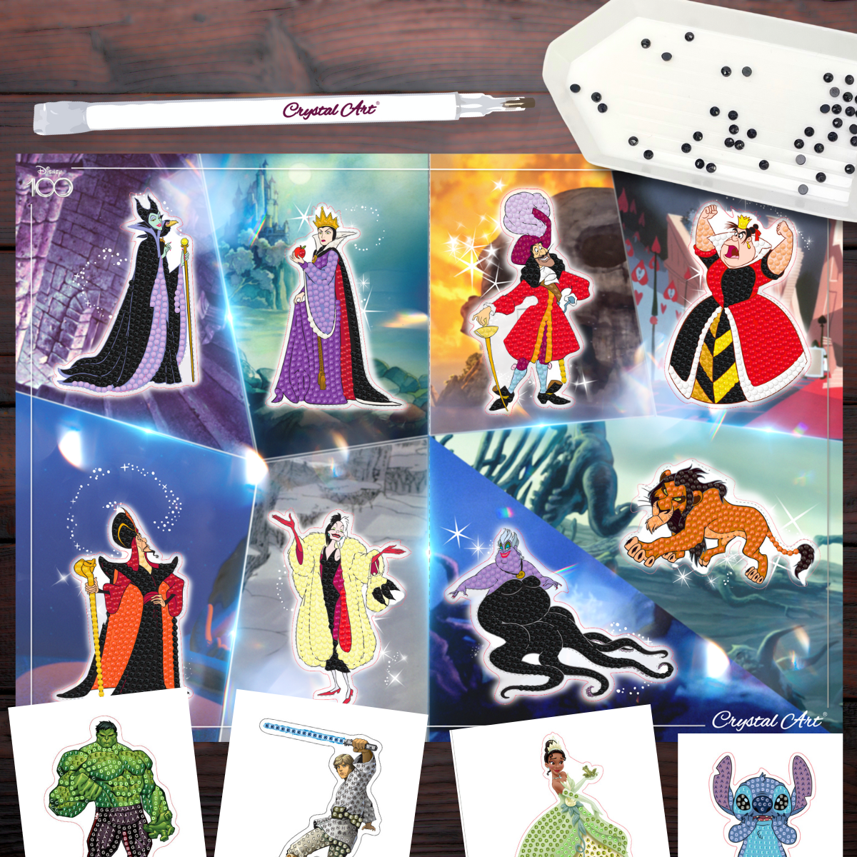 Disney 100 Crystal Art Sticker Album Starter Pack