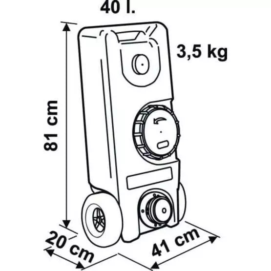 Fiamma 40L Waste Roll Tank
