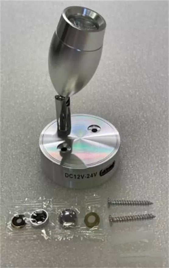 Vechline Vega 3w Touch Spotlight With 2 Amp USB Socket Silver