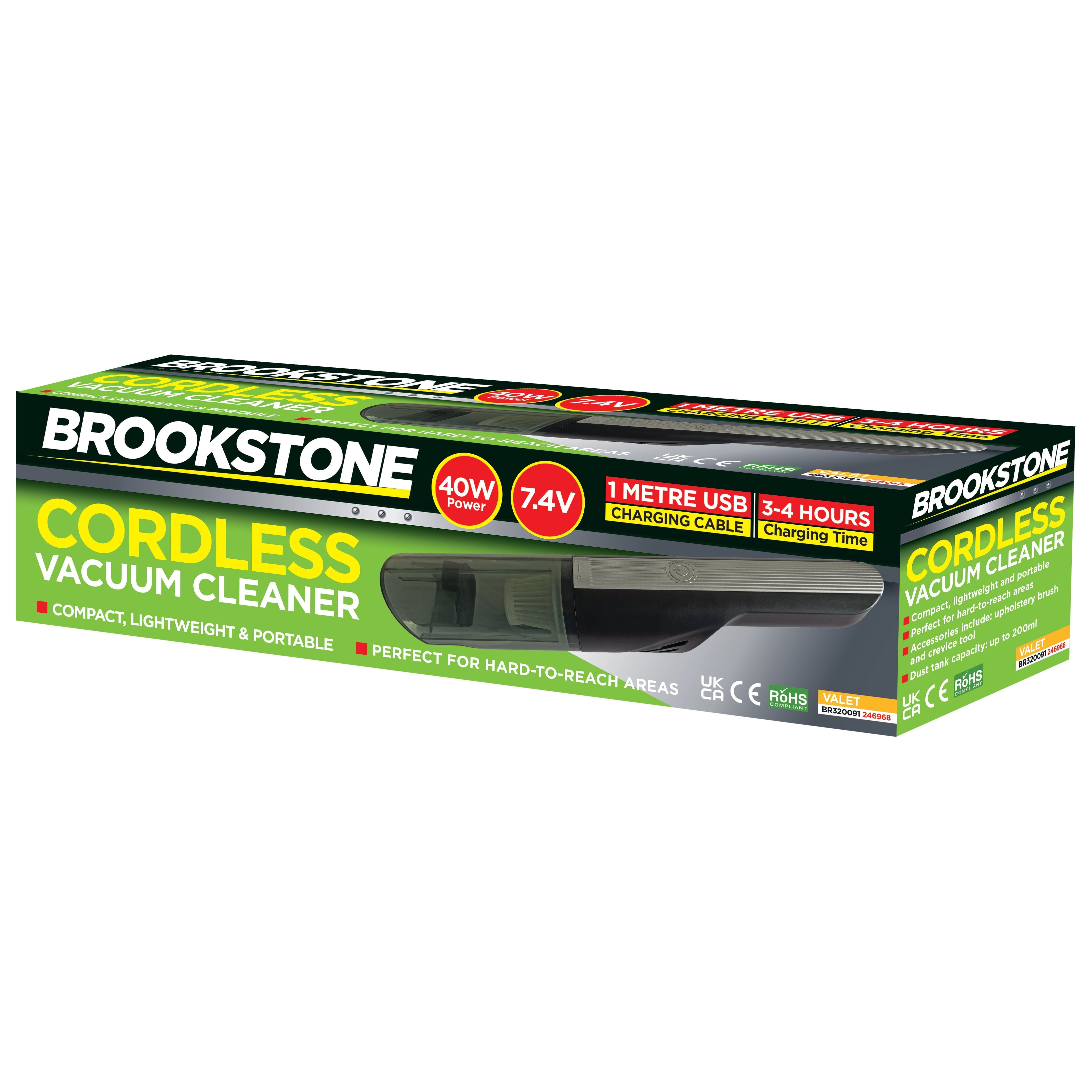 Brookstone Cordless Wet & Dry Vacuum Cleaner Car and Caravan