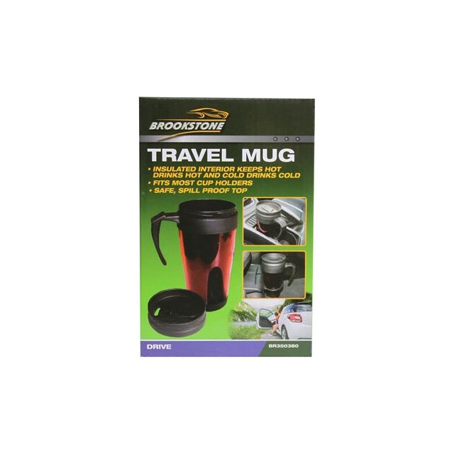 Brookstone Travel Mug Safe Spill Proof Top