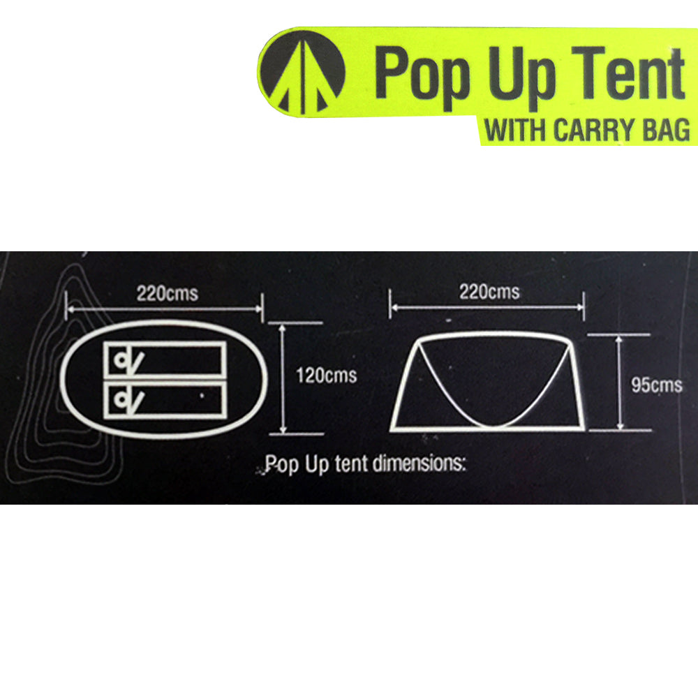 SUMMIT HYDRAHALT 2 PERSON POP UP TENT 1500HH 3 ASST COLOURS