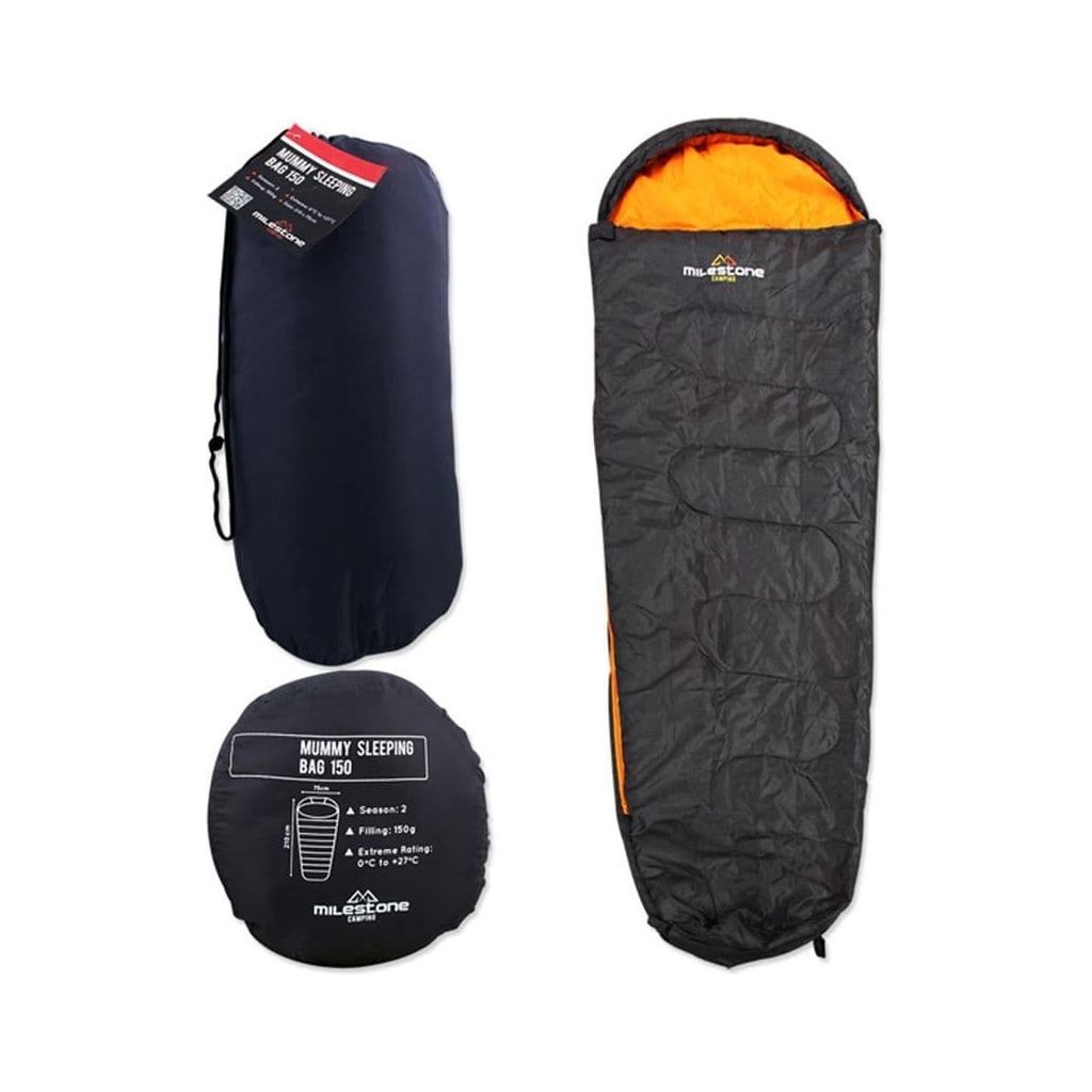 Season 2 Camping Hiking Mummy Sleeping Bag With Carry Bag