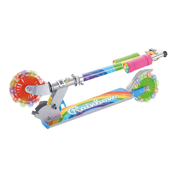 Rainbow Scooter With Flashing Wheels – Car and Caravan