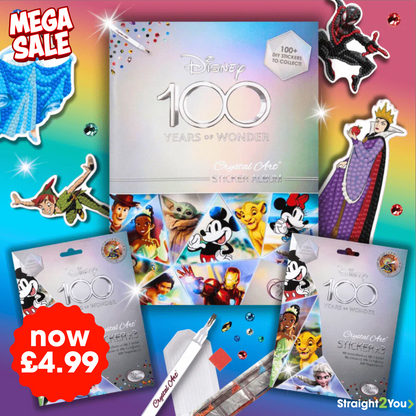 Disney 100 Crystal Art Sticker Album Starter Pack