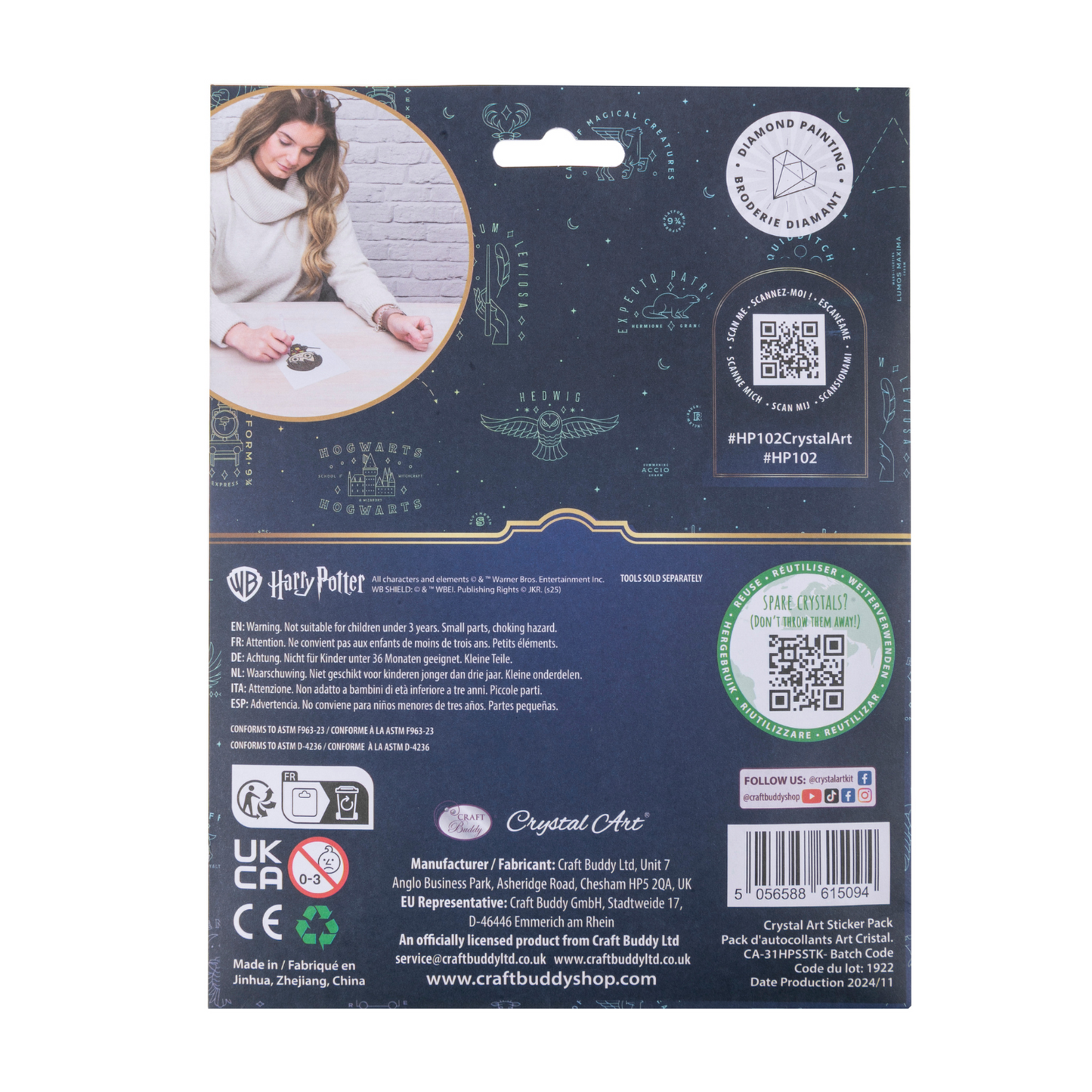 Harry Potter Crystal Art Sticker Pack