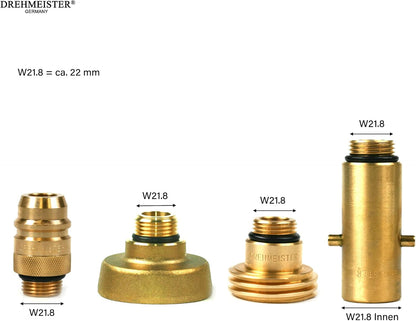 Drehmeister LPG Adapter Set Tank Adapter with Case