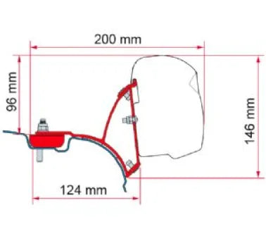 F43 Van Adapter VW T5/T6 without C-Rail