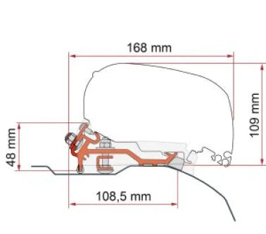 Fiamma F80s Ducato Low Profile Adapter Kit >2006
