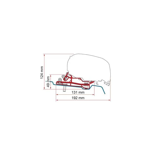 Fiamma F80s Ford Transit RHD H3 L4 Adapter Kit