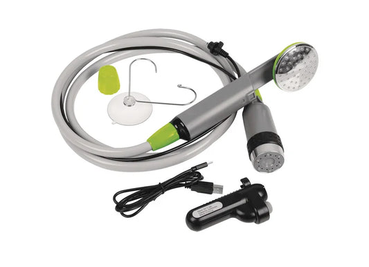 Camping Shower with Electrical Canister-Battery-Pump