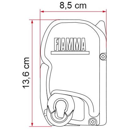 Fiamma F45S 350 Royal Blue - Titanium Case
