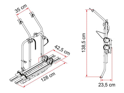 Fiamma Carry Bike VW T4 Twin Door Cycle Carrier 2 Bike Rack