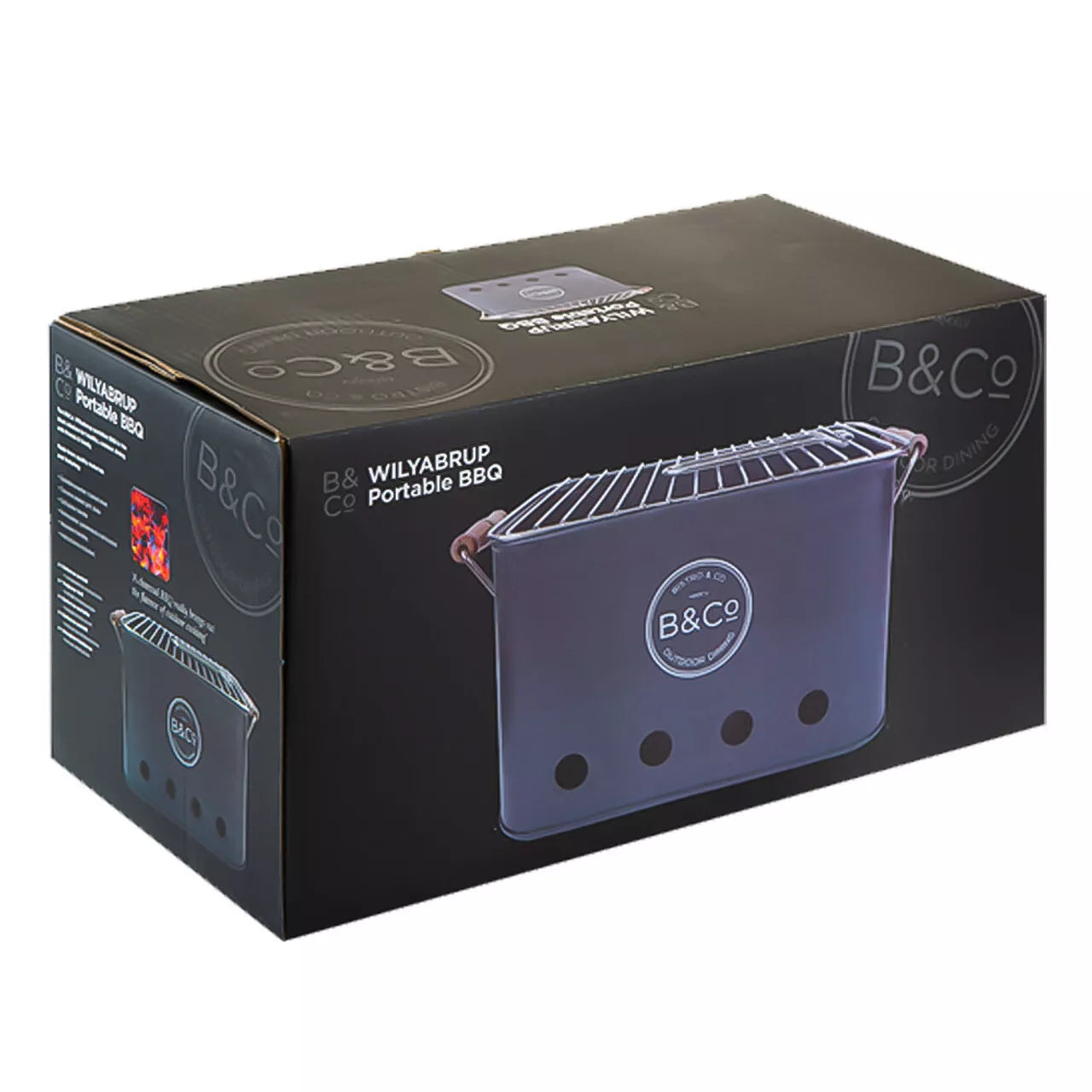 B&Co Wilyabrup Portable BBQ Grey