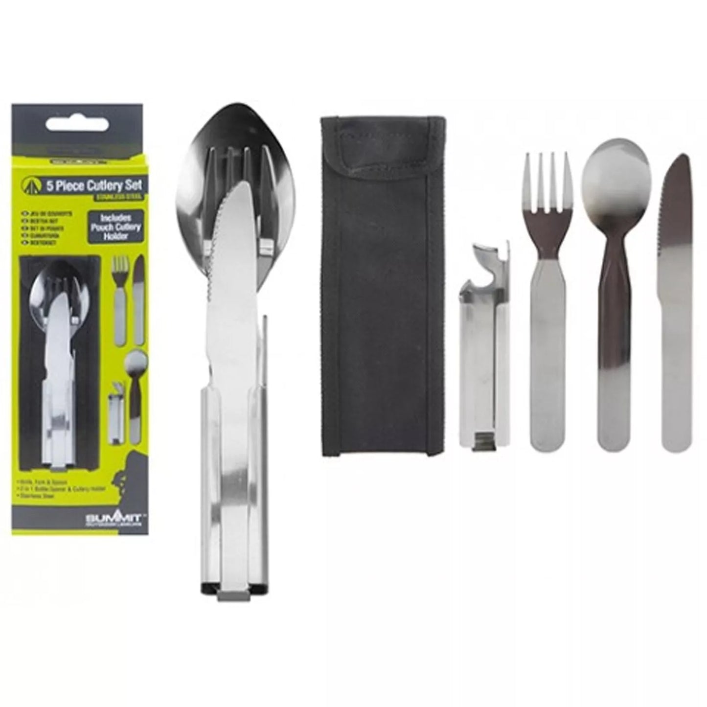 Summit 5 Piece Stainless Steel Cutlery Set in Case