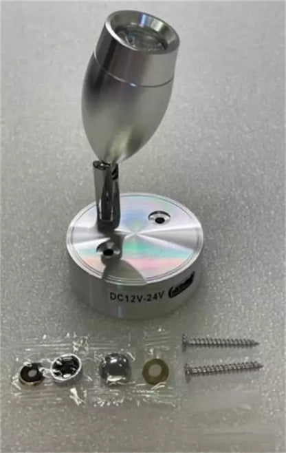 Vechline Vega 3w Touch Spotlight With 2 Amp USB Socket Silver