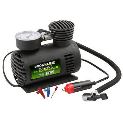 Brookline 12V Lighter Socket Mini Air Compressor Air Pump 3M Hose