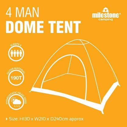 Outdoor Camping Festival 4 Man Dome Tent