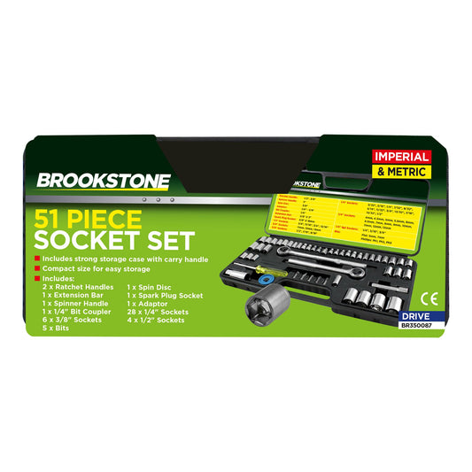 Brookstone 51 Piece Socket Tool Set