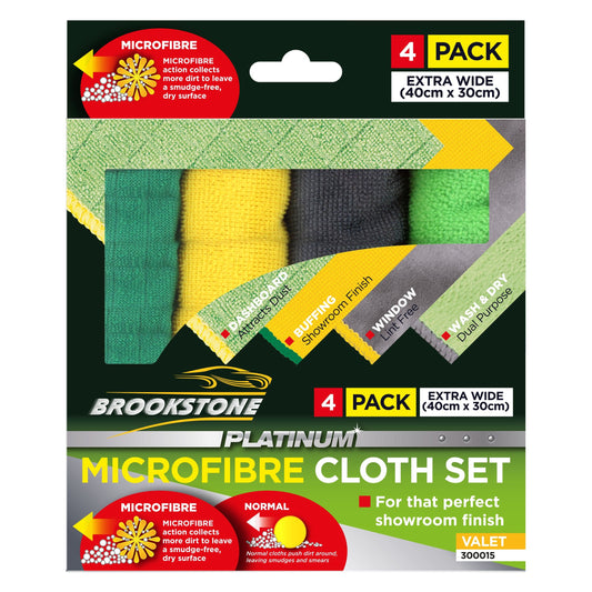 Brookstone 4PC Microfibre Cloth Set