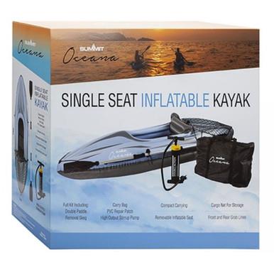 Summit Oceana 1 Person Inflatable Kayak Kit Blue