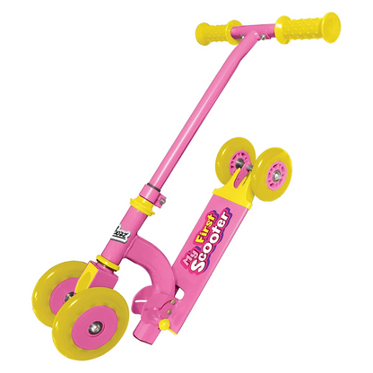 Ozbozz Kids Children Girls Pink My First Folding Push Scooter 4 Wheels