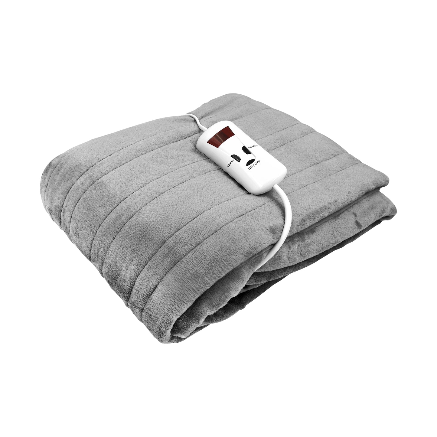 Bauer Luxury Soft Touch Heated Electric Throw- Grey