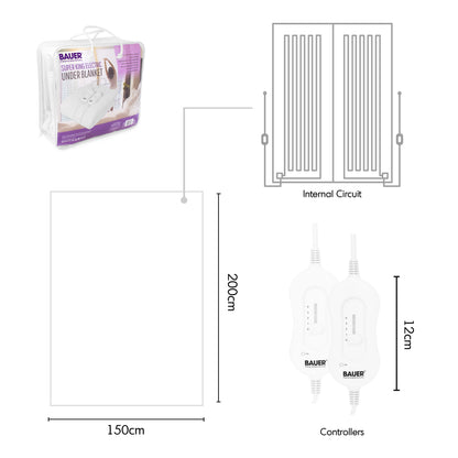 Bauer Electric Under Blanket - Superking