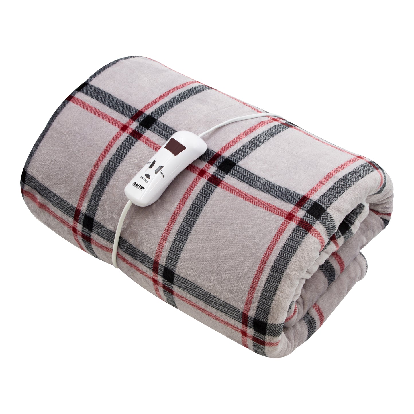 Bauer Luxury Soft Touch Heated Electric Throw Plaid