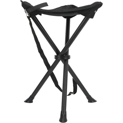 Black Metal Folding Camping Stool