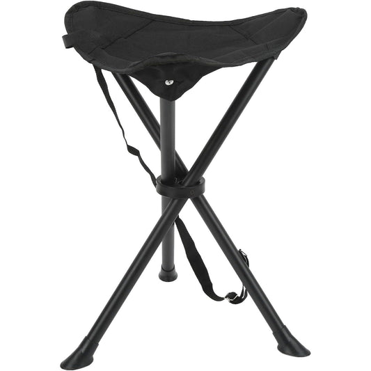 Black Metal Folding Camping Stool