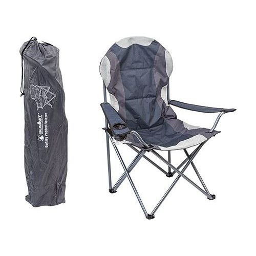 Summit Berkley Padded Relaxer High Back Camping Chair Slate Grey