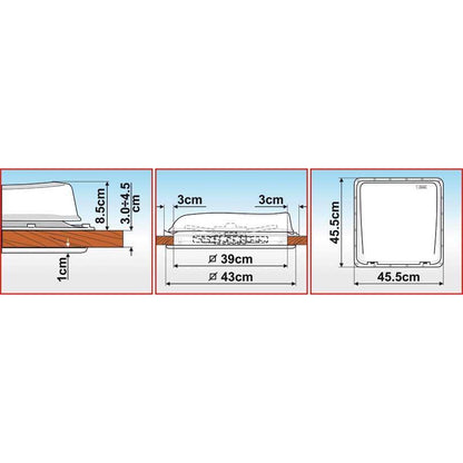 Fiamma Caravan Electric Turbo Roof Vent 12V Polar