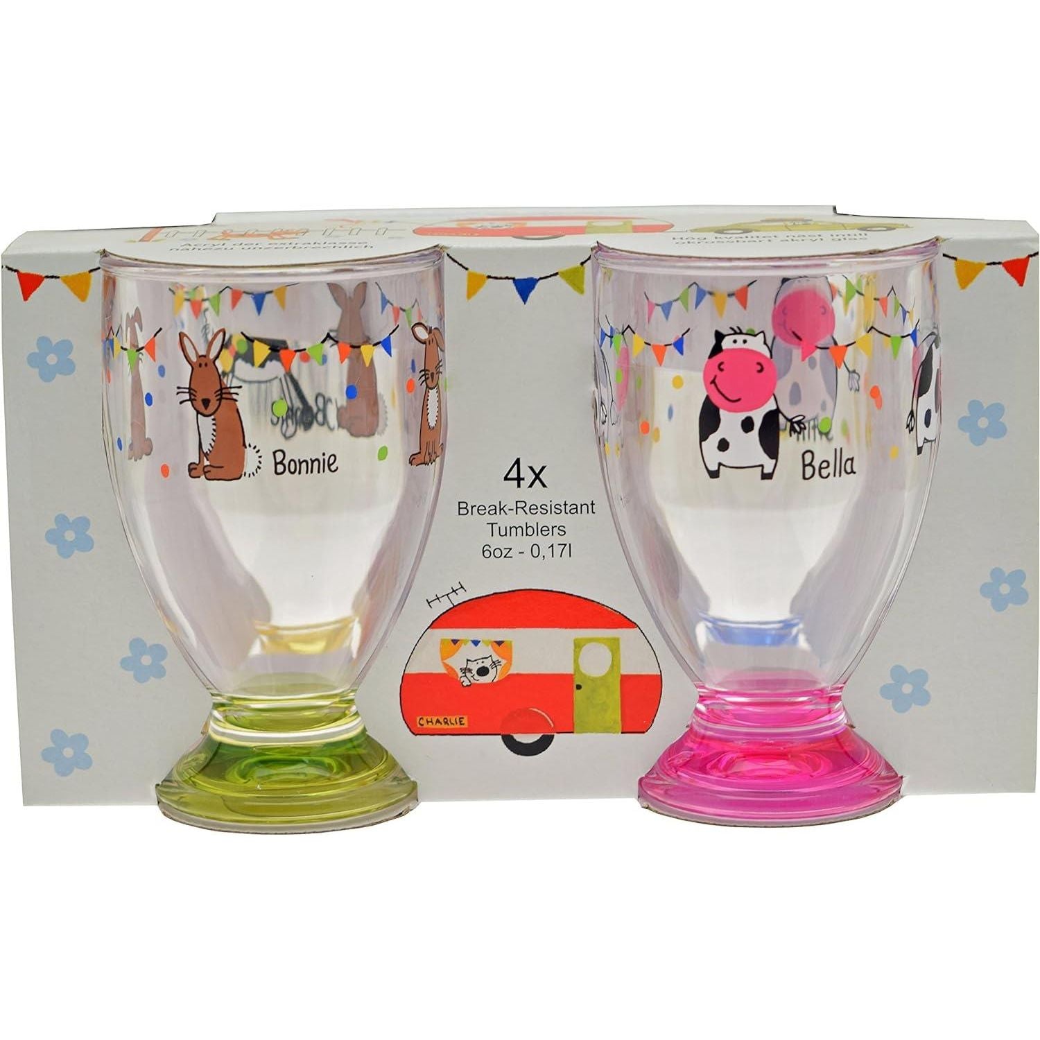 Flamefield Childrens Outdoor Drink Tumblers Pack 4