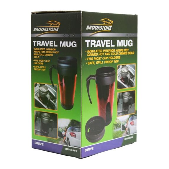 Brookstone Travel Mug Safe Spill Proof Top