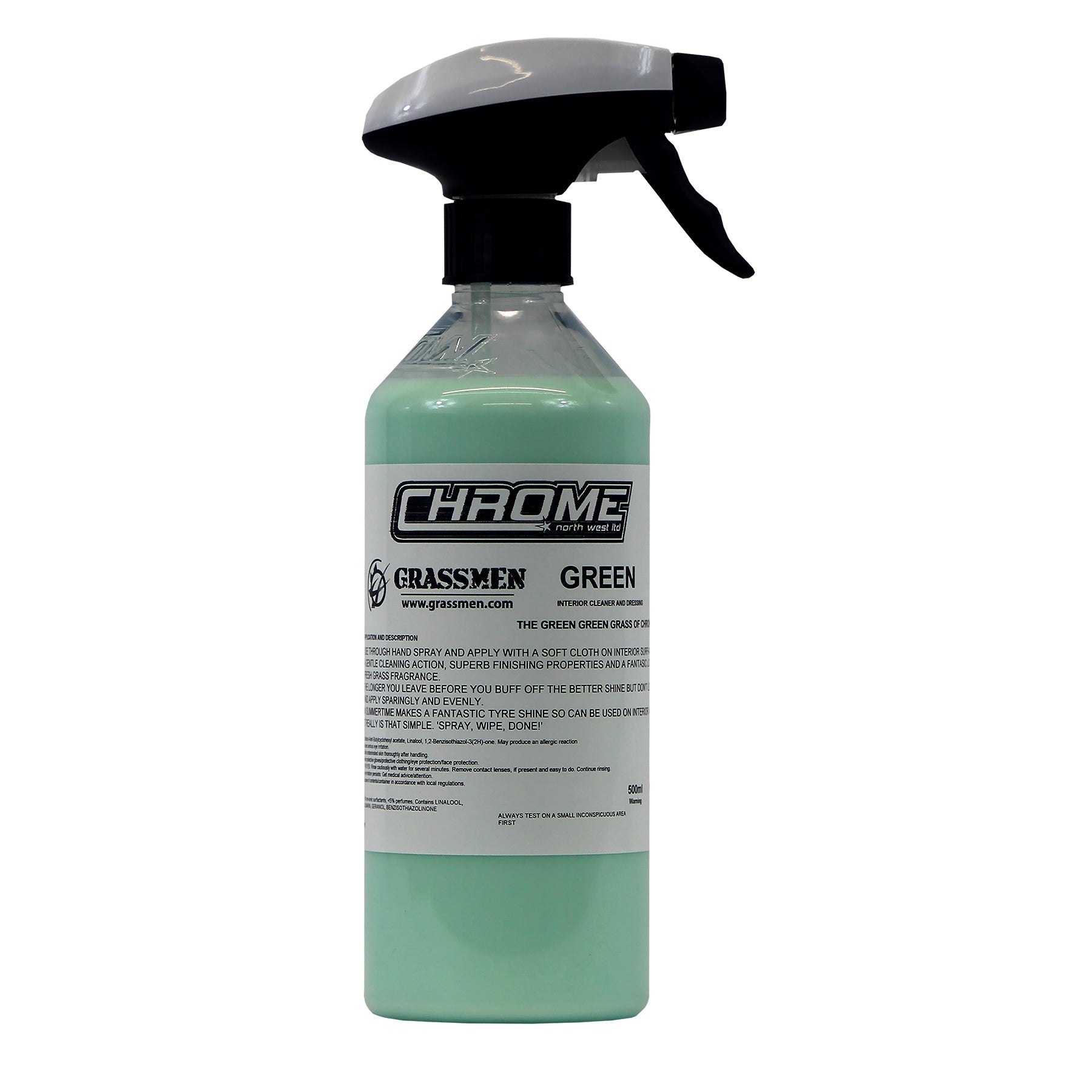 Chrome Grassmen Green Fragrance Interior Dressing 500ml Hand Spray
