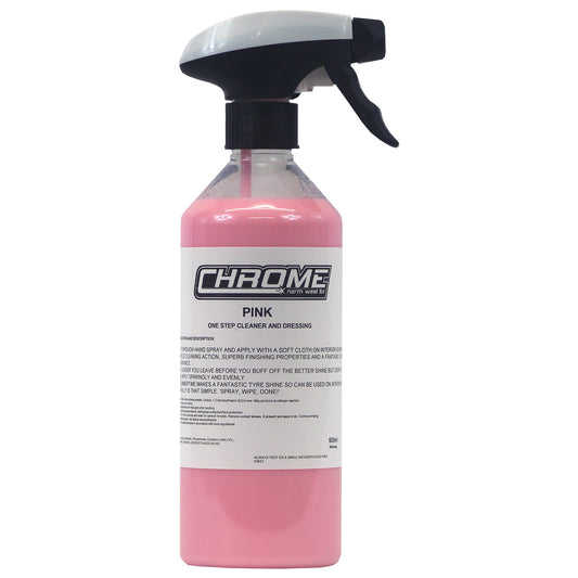 Chrome Pink One Step Cleaner And Dressing 500ml Hand Spray
