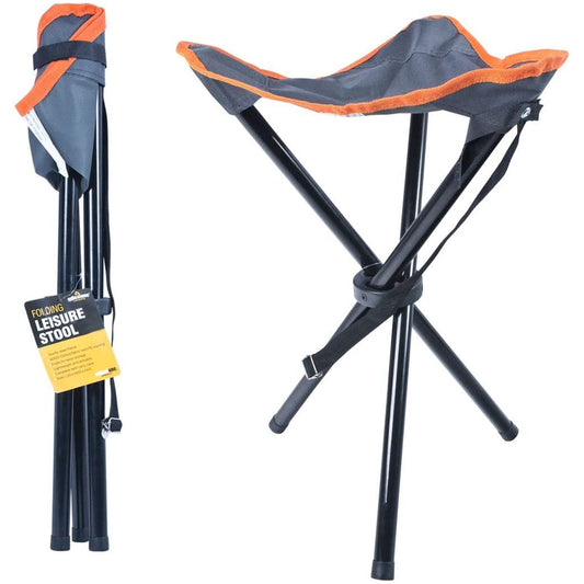 Milestone Camping Compact Outdoor Portable Tripod Stool Folding Chair