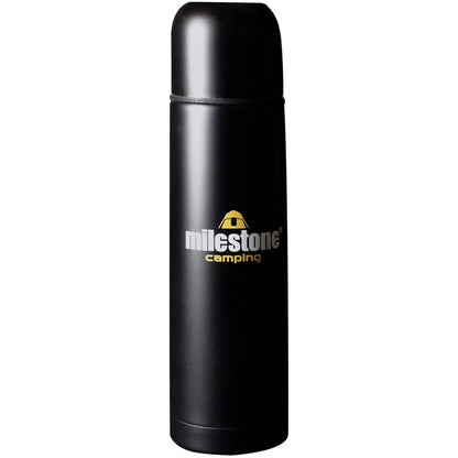 Milestone Camping Stainless Steel Flask Black 500ML