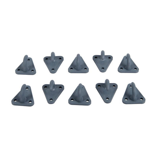 Triangular PVC Hooks for Covers and Awnings Pack 10