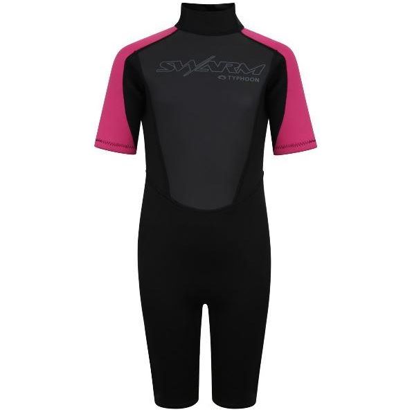 Typhoon Swarm3 Shorty Wetsuit Youth Black Pink