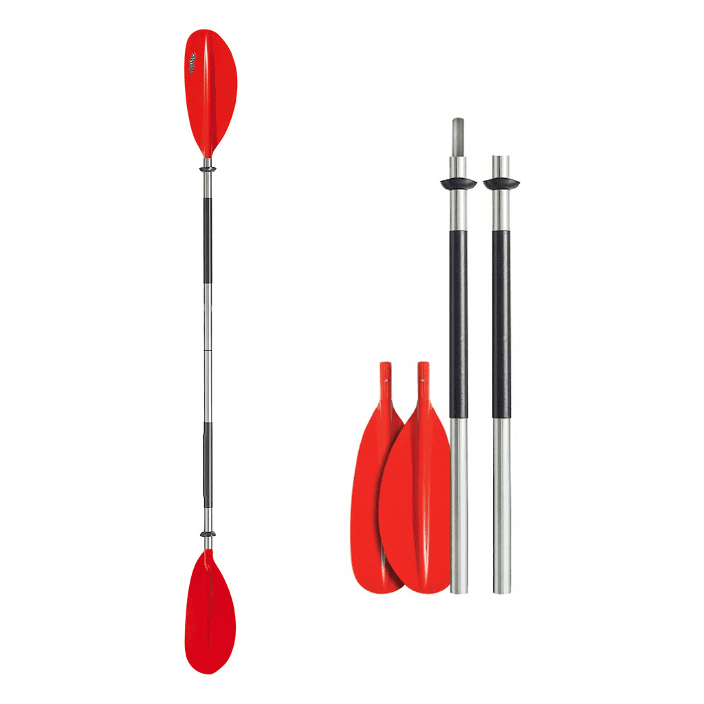 Bravo Four Piece Kayak or Canoe Paddle 220cm Aluminium Shaft