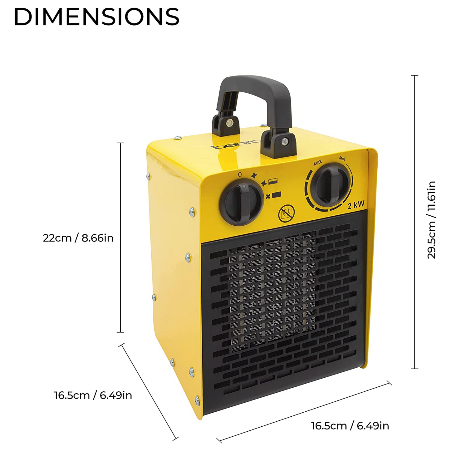 Industrial Fan Heater 2KW