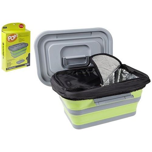 Summit Collapsible Cool Box 18L Lime/Grey