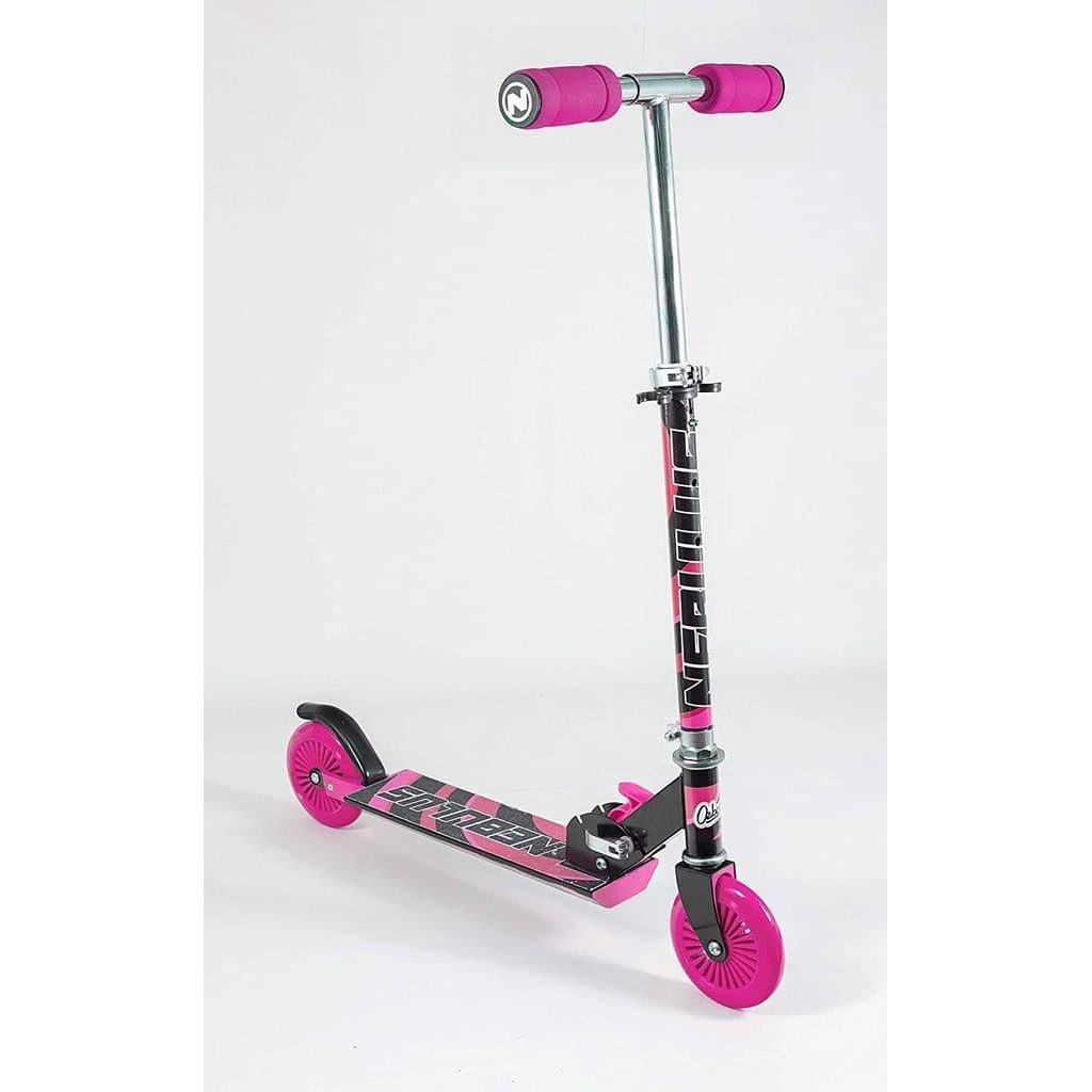 Ozbozz Nebulus Pink Black Chrome Finish Scooter 2 Wheels