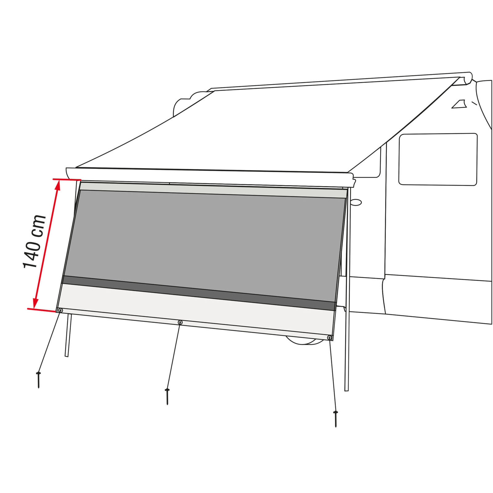 Fiamma Awning Front Sun Blocker 400 07972-03-