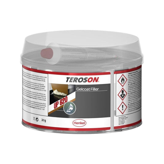 Teroson UP 620 white gel coat filler - 241g GRP Surface Repairs: Boats, Cars, & Baths